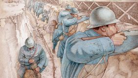 Évocation d'une tranchée de l'armée française à Metzeral (P.-Y. Videlier © Archéologie Alsace)